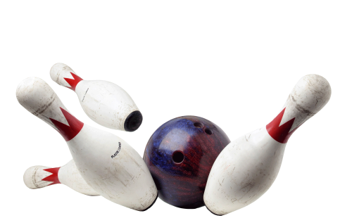 bowling-ball-pins-midair-white-background
